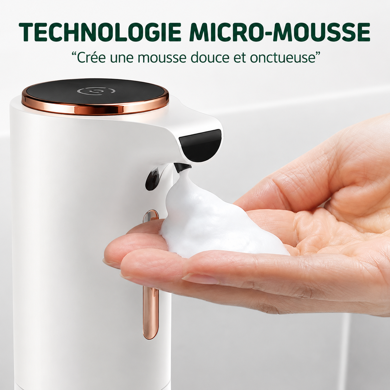 Distributeur Automatique de Savon Moussant & Diffuseur d’Aromathérapie 2-en-1